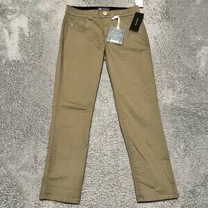 Democracy Pants Womens 4 (29x26.5) Ankle Skimmer Green Mid Rise